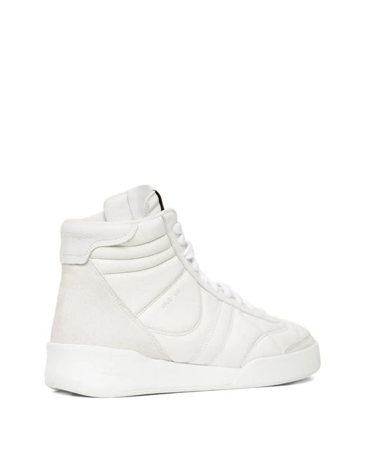 Courreges White Padded Leather Sneakers