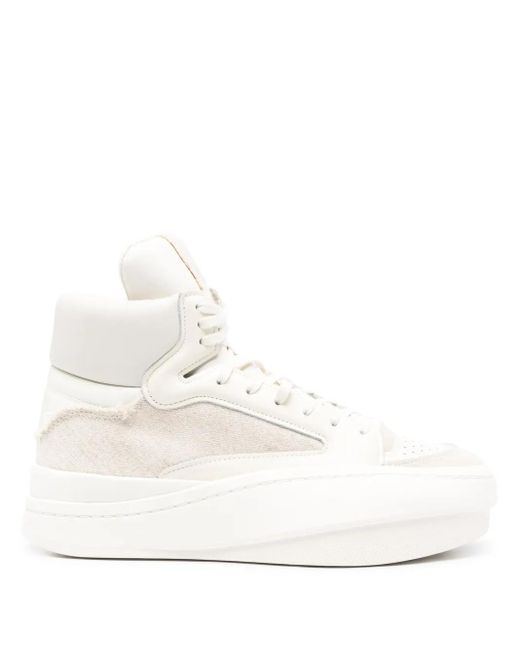 Y-3 White Centennial Contrast-Panel Sneakers