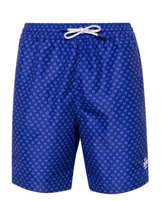Jacob Cohen Blue Logo-print Drawstring Swim Shorts for men