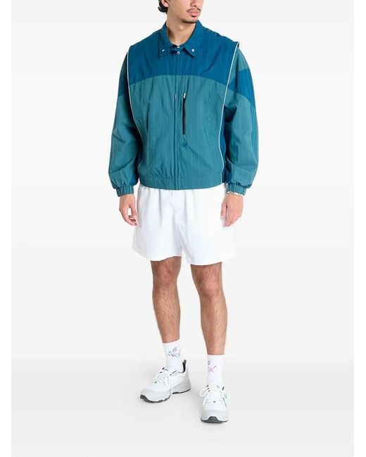 Adidas Blue Striped Panelled Wind Jacket for men