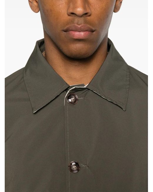Barba Napoli Gray Single-Breasted Parka for men