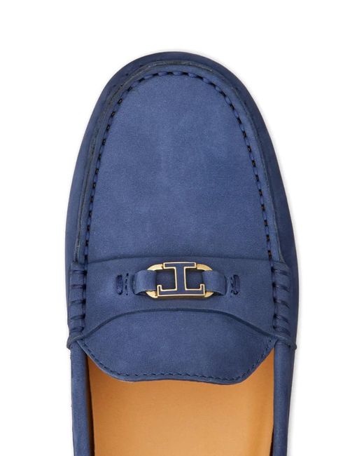 Tod's Blue Oval-T Loafers