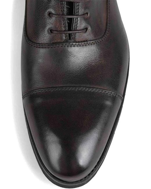 Bontoni Brown Savoia Cap-Toe Shoes for men