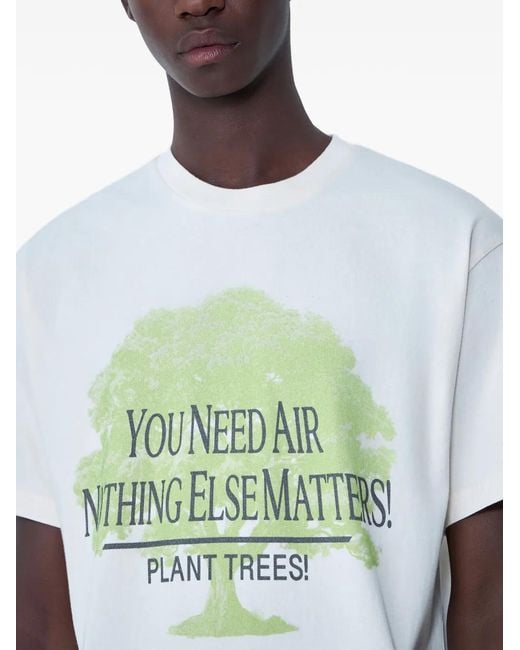 STORY mfg. Green Graphic Crewneck T-Shirt for men