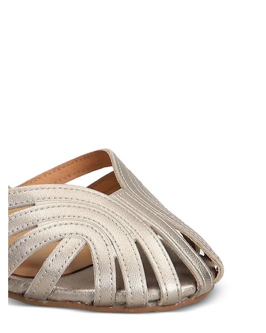 Pedro Miralles Metallic Cage-Style Sandals