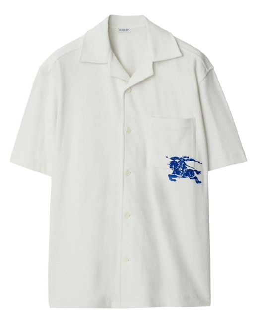 Camicia con stampa EKD di Burberry in White da Uomo