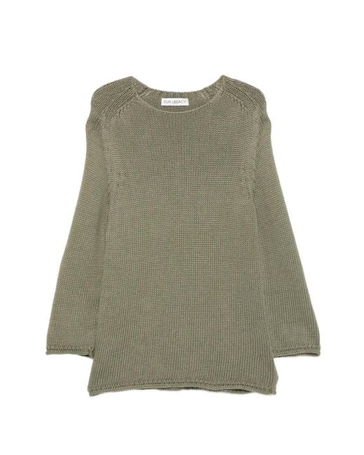 Our Legacy Green False Roundneck Knit