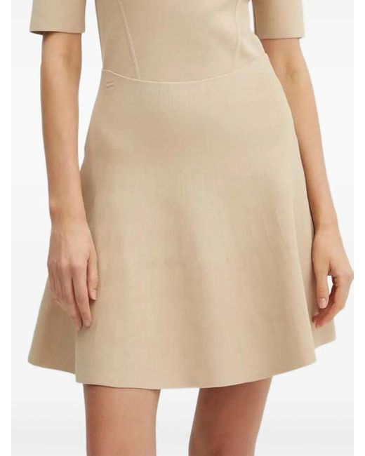 Custommade• Flared Mini-Rok in het Natural