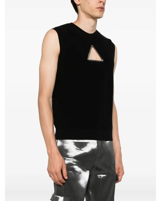 Coperni Black Triangle Sleeveless Knitted Top