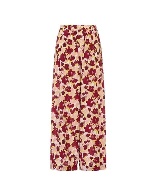 Marni White Secret Bouquet-Print Trousers