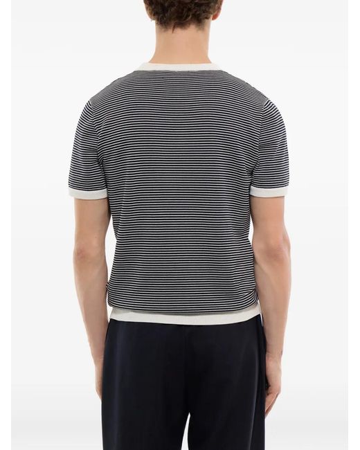 Fursac Gray Striped Short-Sleeve T-Shirt for men