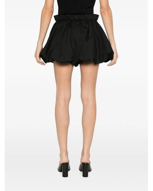 ELEH Black Elasticated-Waist Balloon Shorts