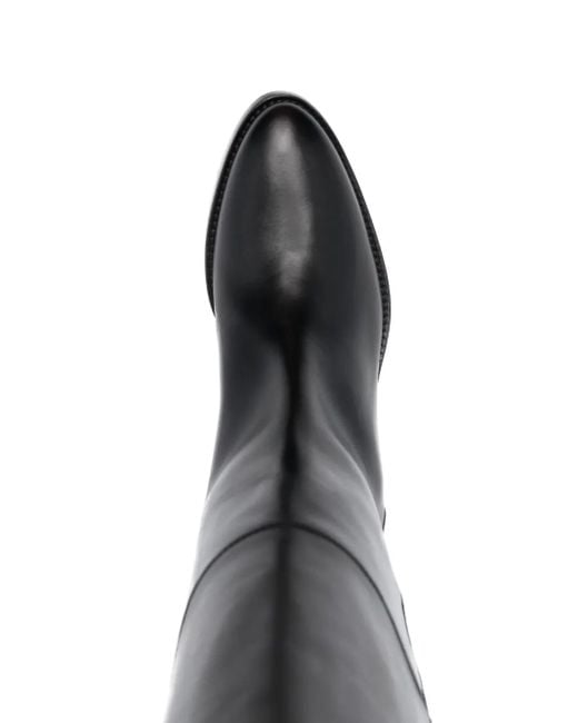 P.A.R.O.S.H. Black 65Mm Knee-High Leather Boots