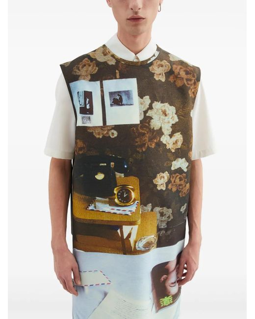 メンズ Jil Sander プリント トップ Yellow