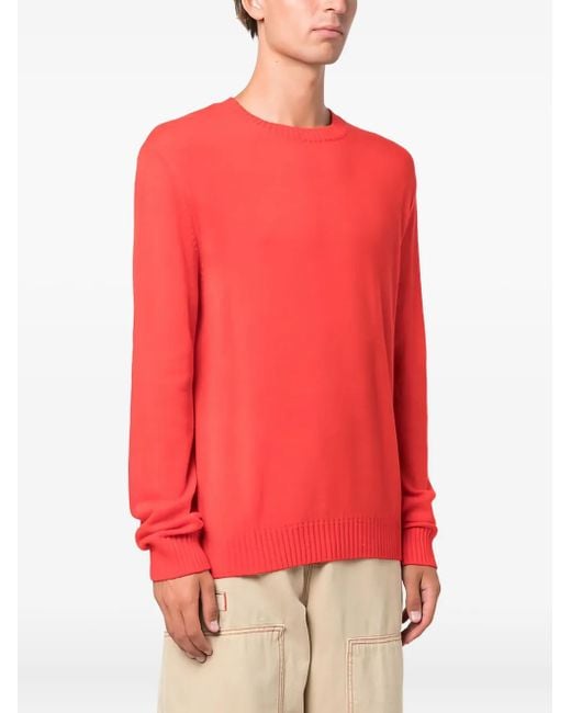 Jil Sander Red Wool Sweater for men
