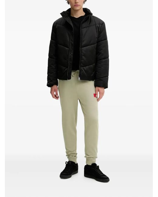 HUGO Green Duak Logo-Patch Track Pants for men