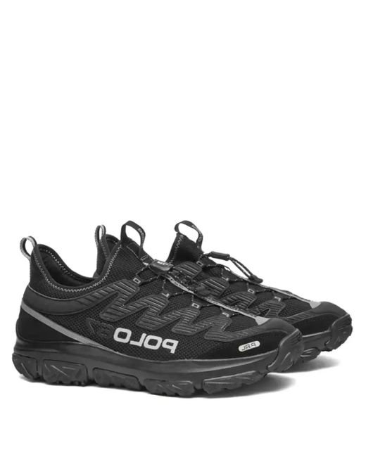 Polo Ralph Lauren Black Pull-Tab Mesh Trainers