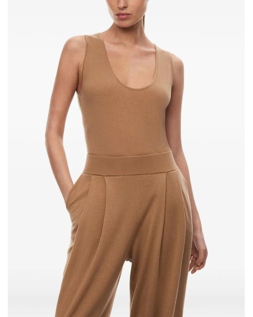 12 STOREEZ Brown Jasmin Scoop-Neck Top