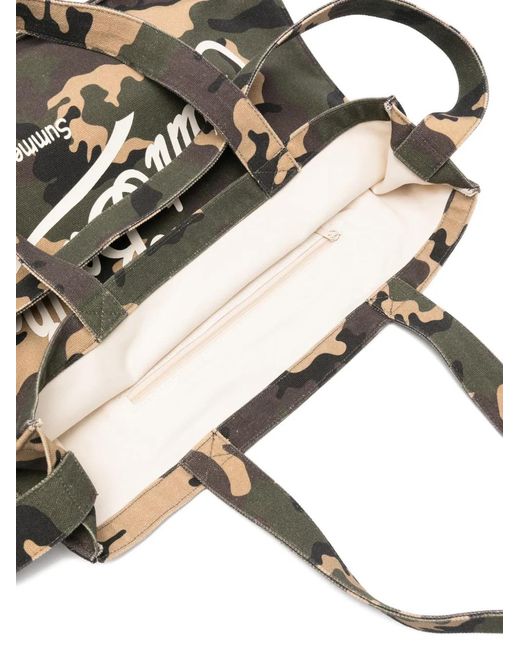 Mc2 Saint Barth White Essential Camouflage-Print Tote Bag