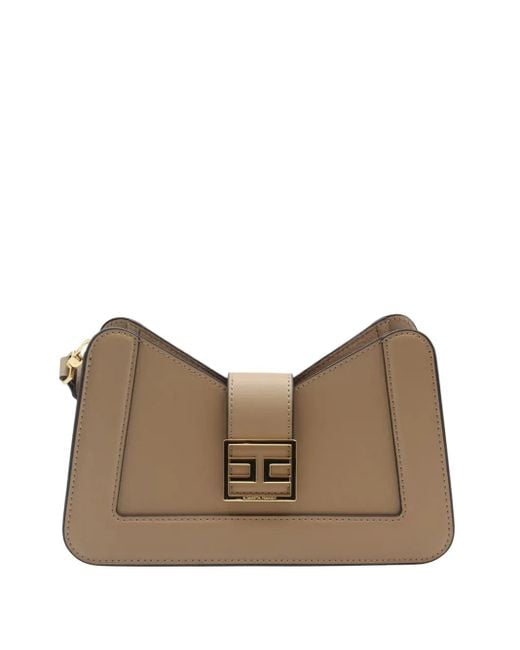 Borsa A Spalla Con Fibbia di Elisabetta Franchi in Brown