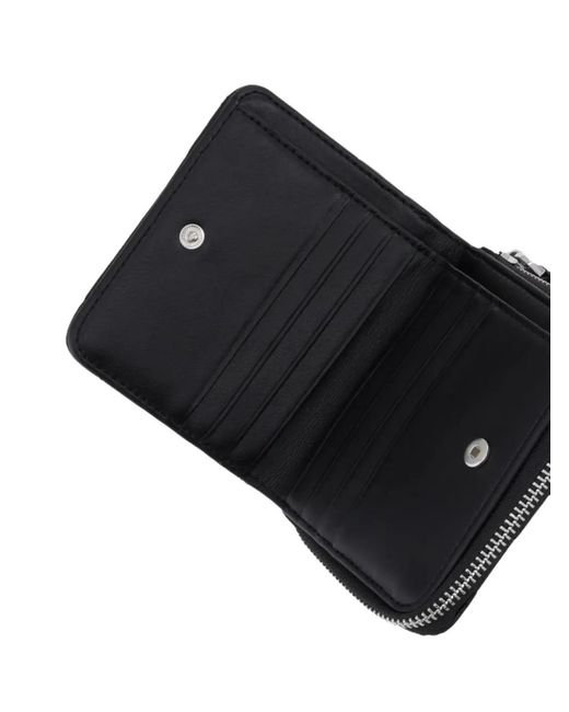 Karl Lagerfeld Black K/Brick Quilted Wallet