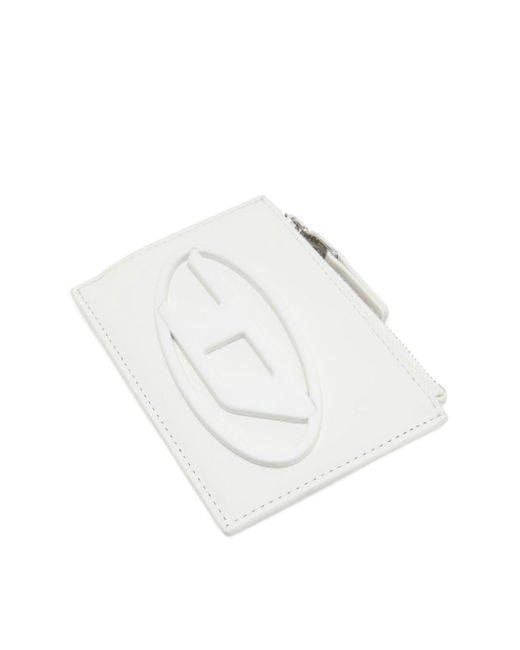 Porte-cartes 1DR en cuir DIESEL en coloris White