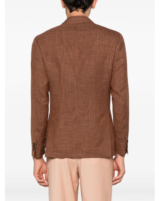 Blazer Con Doble Botonadura Lardini de hombre de color Brown