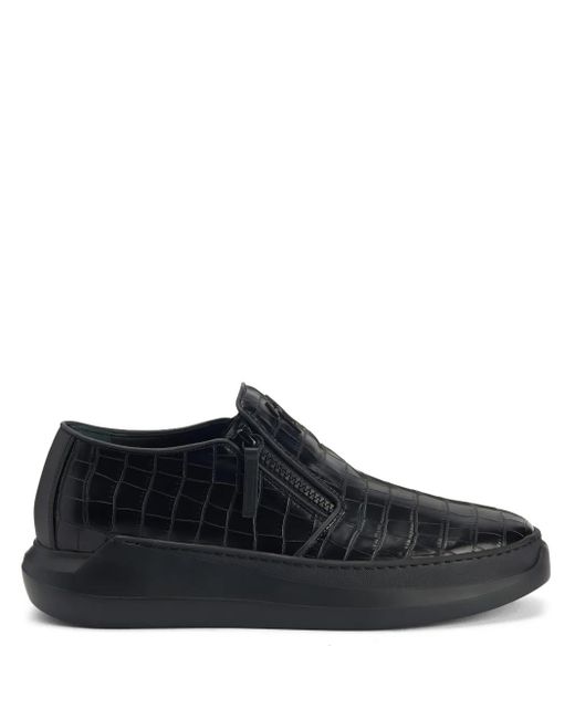 Giuseppe Zanotti メンズ ブラック Conley レザースニーカー 【公式通販】