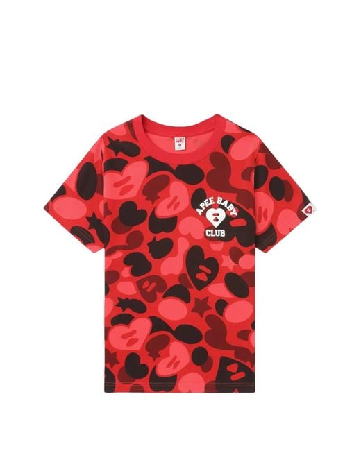 A Bathing Ape Red Logo T-Shirt