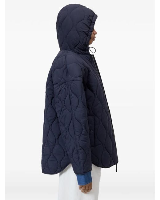 Closed Blue Quilted Oversized Jacket