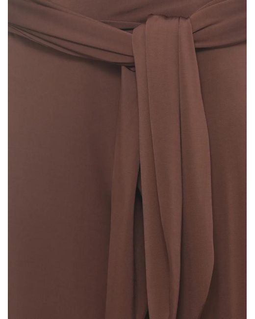 Marella Brown Tie-Waist Palazzo Pants