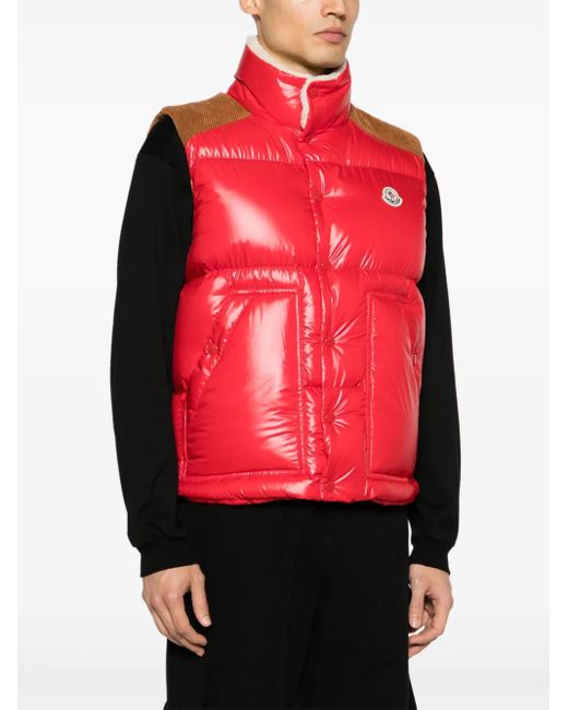 Moncler Red Ardeche Down Vest for men
