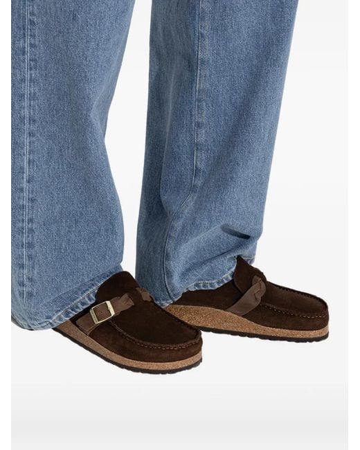 Birkenstock Brown Buckley Braided Carafe, Suede Leather