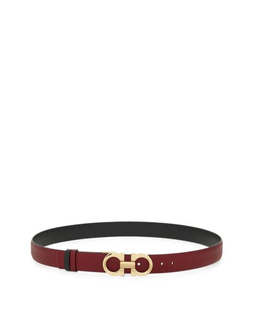 Ferragamo White Gancini Buckle Belt