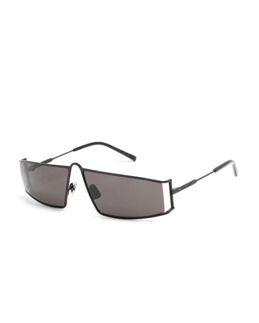 Saint Laurent Gray Sl 606 Rectangle-Frame Sunglasses