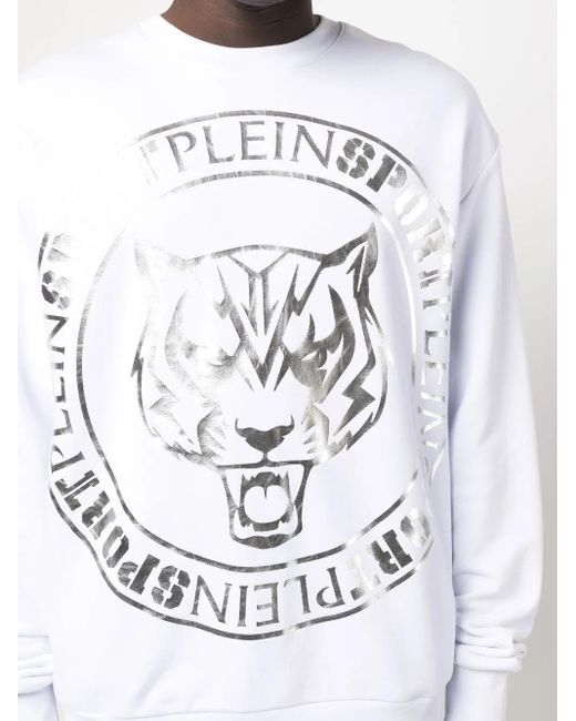 メンズ Philipp Plein タイガー スウェットシャツ White