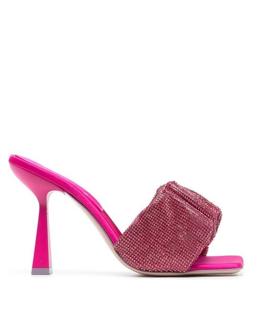 Sebastian Milano 95mm Leather Sandals in Pink | Lyst