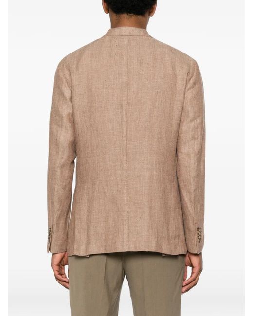 Boglioli Natural Blazer Boutonné À Chevrons for men