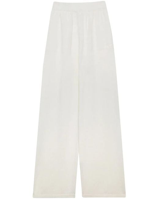 Pantalon Ample À Logo Brodé MSGM en coloris White