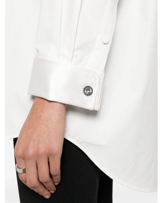 Gucci Overhemd Met Afneembare Kraag in het White