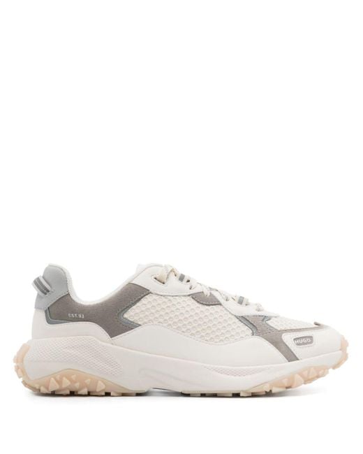 Sneakers chunky con inserti a rete di HUGO in White da Uomo