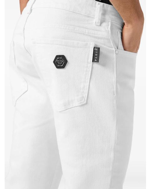 Philipp Plein White Cotton Jeans for men