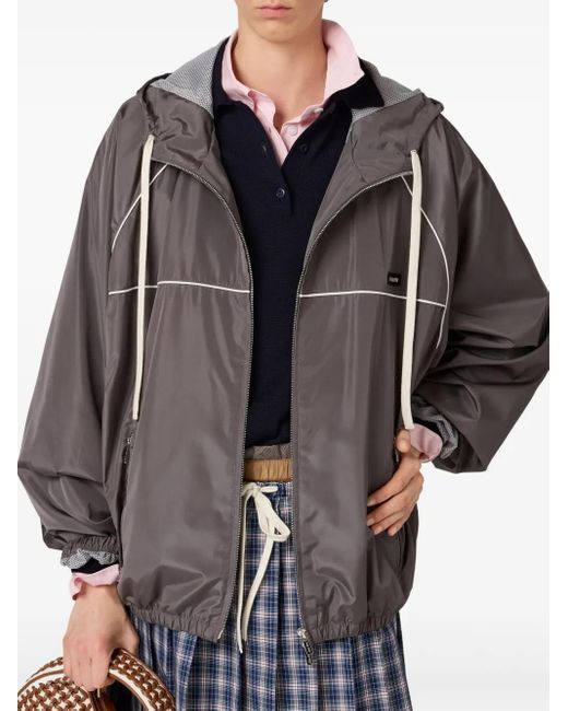 Miu Miu Black Bomberjacke Mit Reißverschluss