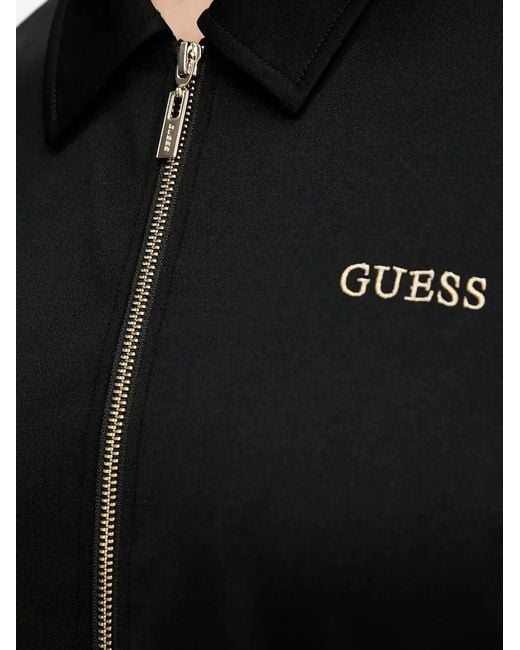 Guess Black Carla zip drawstring mini dress