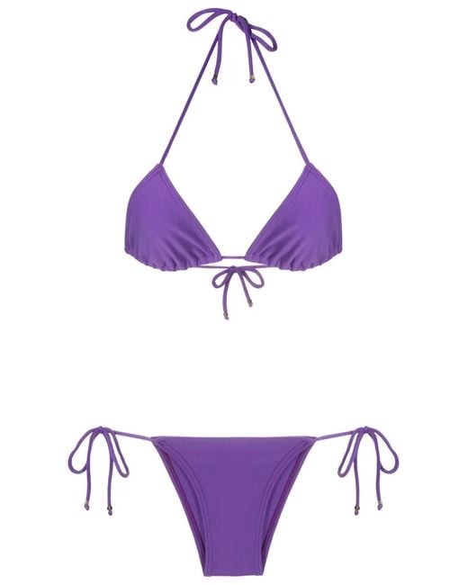 Amir Slama Purple Triangle-Cup Bikini