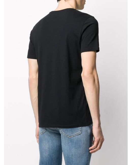Majestic Filatures Black Relaxed Fit T-Shirt for men