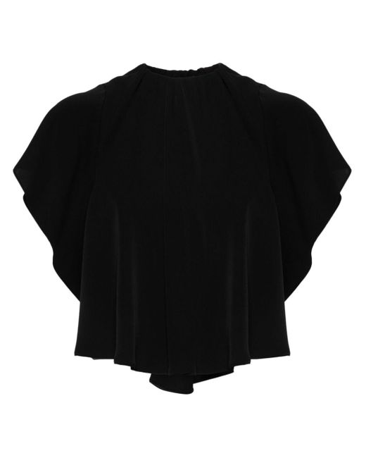 Camisa corta con detalle fruncido MM6 by Maison Martin Margiela de color Black