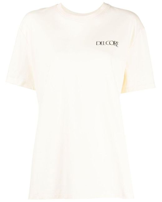 T-shirt con stampa grafica di Del Core in White