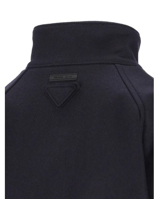Giacca A Collo Alto Con Zip di Prada in Blue da Uomo