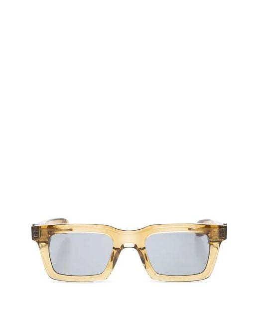 McQueen Metallic Rectangl-Frame Sunglasses for men